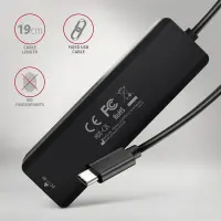 Axagon HUE-C2C jaotur USB 3.2 Gen 1 (3.1 Gen 1) Type-C 5000 Mbit/s Must – pilt 9