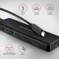 Axagon HUE-C2C jaotur USB 3.2 Gen 1 (3.1 Gen 1) Type-C 5000 Mbit/s Must – pilt 11