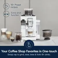 Delonghi | Coffee maker | Rivelia EXAM440.55.W | Pump pressure 19 bar | Built-in milk frother | Fully Automatic | 1450 W | Arctic White – pilt 8