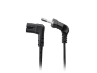 Lanberg CEE 7/16 to EC 320 C7 Euro (radio) power cord 1.8m angled VDE | CA-C7CA-12CC-0018-BK