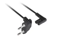 Lanberg CEE 7/16 to EC 320 C7 Euro (radio) power cord 1.8m angled VDE | CA-C7CA-12CC-0018-BK – pilt 2