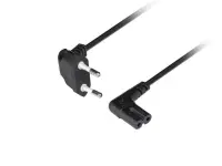 Lanberg CEE 7/16 to EC 320 C7 Euro (radio) power cord 1.8m angled VDE | CA-C7CA-12CC-0018-BK – pilt 4