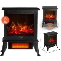 Adler Electric Fireplace | AD 7754 | Ceramic | 1800 W | Number of power levels 2 | Black – pilt 3