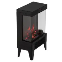 Adler LED electric fireplace with remote control | AD 7755 | Ceramic Heater | 2000 W | Number of power levels 2 | Black – pilt 10