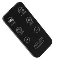 Adler LED electric fireplace with remote control | AD 7755 | Ceramic Heater | 2000 W | Number of power levels 2 | Black – pilt 12