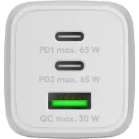 Goobay 65 W USB-C PD GaN Multiport Fast Charger Nano, White | Goobay | 65 W USB-C PD GaN Multiport Fast Charger Nano – pilt 2