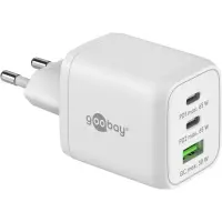 Goobay 65 W USB-C PD GaN Multiport Fast Charger Nano, White | Goobay | 65 W USB-C PD GaN Multiport Fast Charger Nano