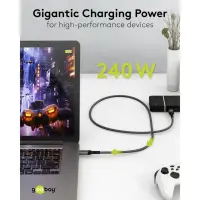 Goobay USB-C Cable, USB4, 1.8 m, bBack/Silver | USB-C to USB-C – pilt 11