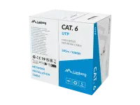 Lanberg Lan Cable Cat.6 UTP 305M Solid CU LSZH Grey CPR+ Fluke Passed | LCU6L-11CU-0305-S
