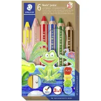 Värvipliiatsid STAEDTLER Noris Junior 3in1 6 värvi + teritaja