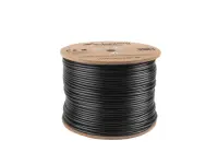 Lanberg | Cable Cat.5E UTP 305M Solid Outdoor CU Black Fluke Passed | LCU5-21CU-0305-BK – pilt 2