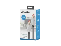 Lanberg DisplayPort M/M Cable 20 PIN V1.4 8K 60HZ | CA-DPDP-20CU-0018-BK | DisplayPort to DisplayPort | 1.8 m