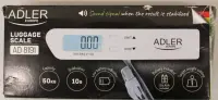 SALE OUT. Adler Travel Luggage Scale | AD 8191 | Maximum weight (capacity) 50 kg | Accuracy 10 g | Grey | DAMAGED PACKAGING