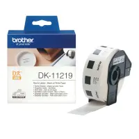 Brother Round paper labels DK-11219 | Black on White | 12 mm