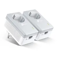 TP-Link TL-PA4010P KIT AV600 Passthrough Powerline 600 Starter Kit Adapter Kit