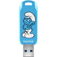 SANDISK USB 3.2,Ingot Type-A,130MB/s,Brainy Smurf Edition,4x6 Blister,Global