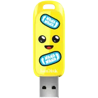 SANDISK USB 3.2,Ingot Type-A,130MB/s,Fortnite Peely Edition,4x6 Box with Window,Global