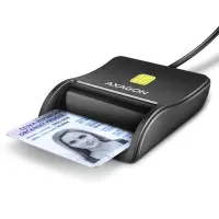 AXAGON CRE-SM3N, USB-A, must - ID-kaardi lugeja