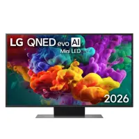 LG QNED87 evo AI, 43'', 4K UHD, QNED Mini LED, must - Teler