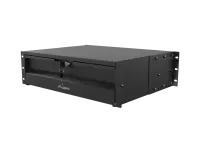 Lanberg 19" Drawer 3U, max load capacity up to 90 kg 4 point assembly | AK-2003-B | 48.26 x 36 x 13.2 cm | Black
