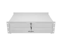 Lanberg AK-2003-S | 19" Drawer 3U, max load capacity up to 90 kg, 4 point assembly | 48.26 x 36 x 13.2 cm | Grey – pilt 2