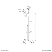 Neomounts Floor stand | FL15-625WH1 | Tilt, Rotate | 7.9- 11 " | Maximum weight (capacity) 1 kg | White – pilt 19
