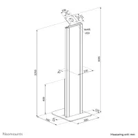 Neomounts Floor stand | FL15-628BL1 | Fixed | Maximum weight (capacity) 3 kg | Black – pilt 2