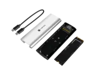 Natec | Rhino M.2 NVME Lite USB-C External, Gen 2 Steel Arctic Silver | Solid-state drive interface NVMe – pilt 5