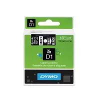 Kleepkirjalint/markeerimislint DYMO D1 45021 12mm x 7m valge/must