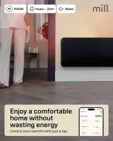 Mill Invisible Smart WiFi Panel heater G4 | PA1500WIFI4A | Panel Heater | 1500 W | Suitable for rooms up to 18-22 m² | Black | IPX4 – pilt 13