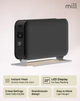 Mill Instant Max Led Portable Heater | CO2200LEDMAXBLACK | Convection Heater | 2200 W | Number of power levels 3 | Suitable for rooms up to 5-30 m² | Black – pilt 5