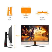 AOC G4 C32G4Z PC lamekuvar 80 cm (31.5") 1920 x 1080 pikslit Full HD LCD Must, Punane – pilt 11