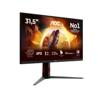 AOC G4 U32G4U PC lamekuvar 80 cm (31.5") 3840 x 2160 pikslit 4K Ultra HD Must, Punane