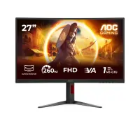AOC G4 C27G4Z2 PC lamekuvar 68,6 cm (27") 1920 x 1080 pikslit Full HD LCD Must, Punane