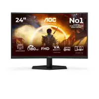 AOC G4 23.6" VA FHD 180Hz PC lamekuvar 59,9 cm (23.6") 1920 x 1080 pikslit Full HD LCD Must, Punane – pilt 5