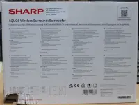 SALE OUT. Sharp AQUOS Wireless Surround Subwoofer | Sharp AQUOS Surround Subwoofer | CP-AWS0101 | Wi-Fi | DAMAGED PACKAGING | Wireless connection
