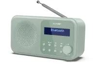 Sharp DR-P420(GN) Tokyo Portable Digital Radio, FM/DAB/DAB+, Bluetooth 5.0, USB or Battery Powered, Aquamarine Green | Sharp