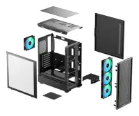 Deepcool Case | CC550 4F | Mid Tower | ATX PS2 (maximum length: 180 mm) | Black – pilt 6