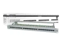 Digitus | CAT 6A Patch Panel, shielded, 1U, 24-port | RJ45, 8P8C | Grey