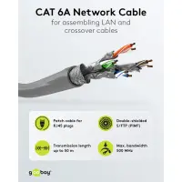 Goobay | CAT 6A Network Cable, S/FTP (PiMF), 50 m | 96093 | S/FTP | Grey – pilt 5