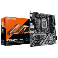 Gigabyte B860M D3W | Processor family Intel | Processor socket LGA1851 | DDR5 | Supported hard disk drive interfaces M.2, SATA | Number of SATA connectors 4