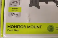 SALE OUT. Goobay Dual Monitor Mount Flex, Black | Goobay Dual Monitor Mount Flex | Swivel, Tilt, Rotation | 17-32 " | Maximum weight (capacity) 8 kg | DAMAGED PACKAGING | Black