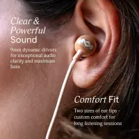 Marley Wired Earbuds | Smile Jamaica | Built-in microphone | USB Type-C | Copper – pilt 5