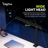 Digitus LED Desk Lamp, 50 cm, Black | DA-90490 | 1025 lm | 7 W | 3000-6500 K | Warm to cold white light | LED lamp | 10 V – pilt 4