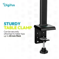 Digitus LED Desk Lamp, 50 cm, Black | DA-90490 | 1025 lm | 7 W | 3000-6500 K | Warm to cold white light | LED lamp | 10 V – pilt 6