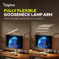 Digitus LED Desk Lamp, 50 cm, White | DA-90491 | 1025 lm | 7 W | 3000-6500 K | Warm to cold white light | LED lamp | 10 V – pilt 2
