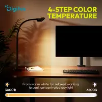 Digitus LED Desk Lamp, 80 cm, Black | DA-90492 | 2400 lm | 16 W | 3000-6500 K | Warm white | LED lamp | 10 V – pilt 3