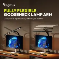 Digitus LED Desk Lamp, 80 cm, Black | DA-90492 | 2400 lm | 16 W | 3000-6500 K | Warm white | LED lamp | 10 V – pilt 5