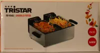 SALE OUT. Tristar FR-9342 Double deep fryer, Total capacity 6 L, 3600 W, Stainless Steel/Black | Tristar Double deep fryer | FR-9342 | Power 3600 W | Capacity 6 L | Silver | DAMAGED PACKAGING, DENTED BODY (BACKSIDE, BOTTOM) | 24 month(s)