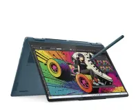 Lenovo- Yoga 7 2-in-1 14AKP10 AMD | Tidal Teal | 14 " | OLED | Touchscreen | WUXGA | 1920 x 1200 pixels | Glossy | AMD Ryzen AI 5 | 340 | 16 GB | Soldered LPDDR5 | Solid-state drive capacity 512 GB | AMD Radeon 840M Graphics | Windows 11 Home | 802.11be | Bluetooth version 5.4 | Keyboard language English | Keyboard backlit | Warranty 24 month(s) | Battery warranty 12 month(s)